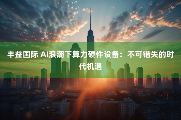 丰益国际 AI浪潮下算力硬件设备：不可错失的时代机遇